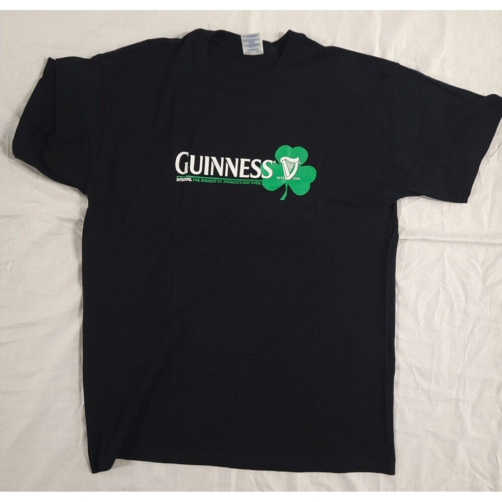 Guinness St Patrick’s Day Irish Beer T-Shirt Sz L (Like  New Cond) Green Black